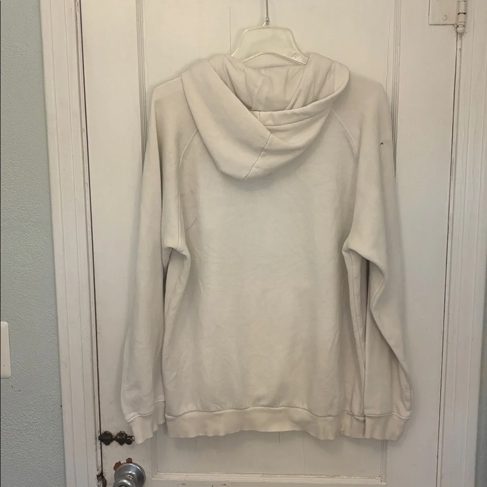 Adidas White Hoodie with Black Trefoil